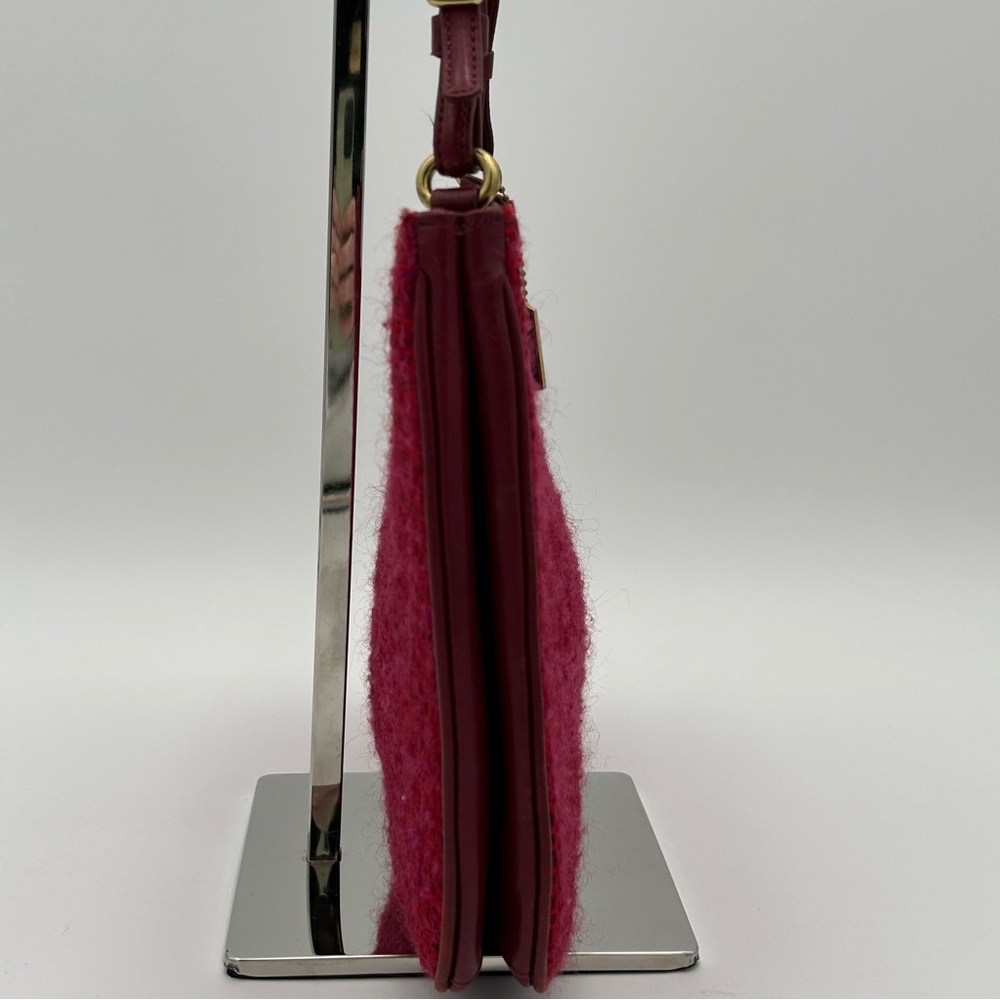 Vintage Coach Y2K Magenta Tweed Shoulder Bag - Picture 5 of 16